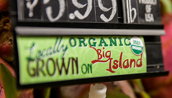 Photo: Sign Reading Locally Grown on the Big Island