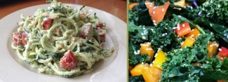Photos: Kale Slaw and Zucchini Noodles with Raw Herb Cream Sauce