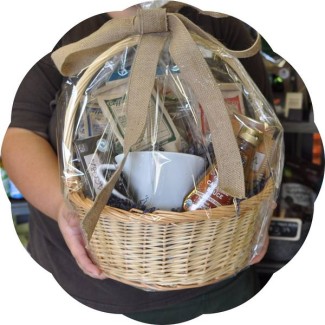 Photo: Person Holding a Gift Basket