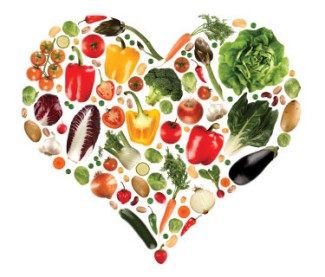 Vegetable Heart Vegetables in the Shape of a Heart