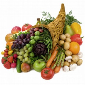 Photo: Horn of Plenty with Fruits and Vegetables