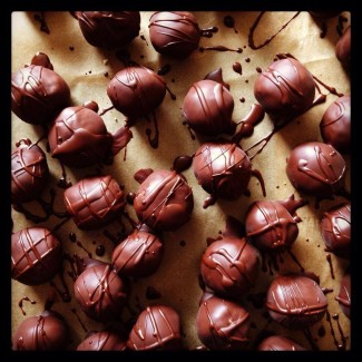Dark Chocolate Cookie Dough Truffles Dark Chocolate Cookie Dough Truffles