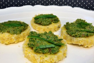 Photo: Polenta Pizza with Kale Pesto