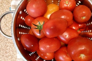 Photo: Tomatoes in a Strainer