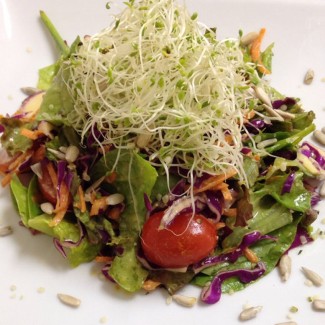 Photo: Salad with Ginger Hemp Dressing