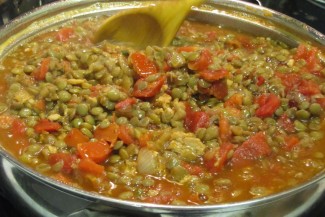 Photo: Spicy Lentils with Local Tomatoes