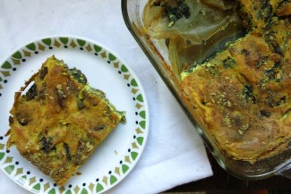 Photo: Spinach & Mushroom Strata