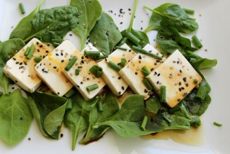 Photo: Tofu Sashimi with Spicy Chili Sauce