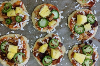 Photo: Vegan Jalapeño, Pineapple, and Bacon Pizza