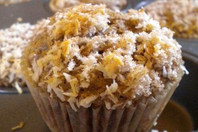Photo: Banana Coconut Spelt Muffins