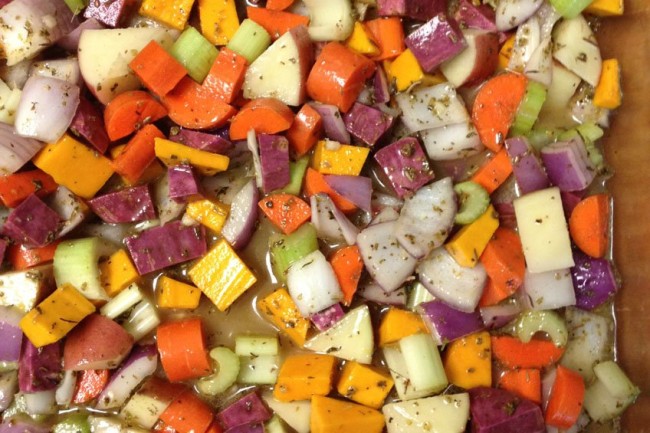 Photo: Roasted Vegetables with Chickpeas