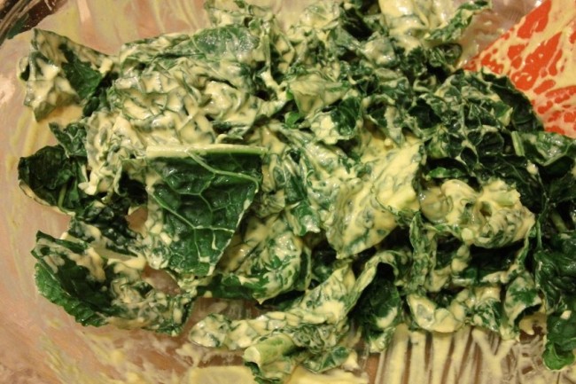 Photo: Kale with Tahini and Yogurt Dressing