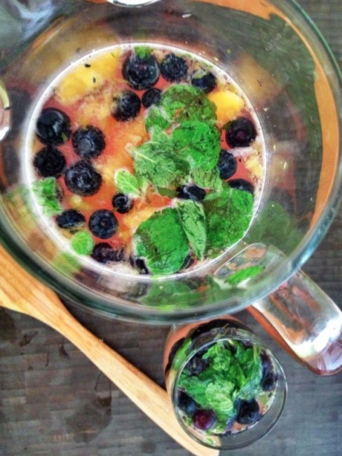 Photo: Peach & Blueberry Bellinis