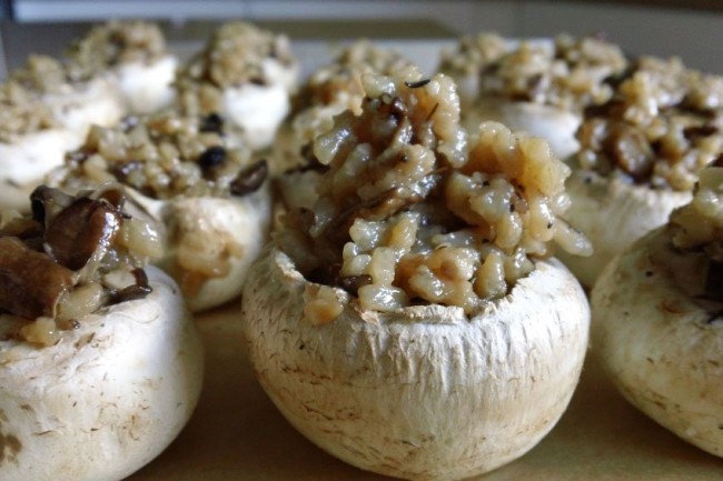 Photo: Risotto-Stuffed Mushrooms