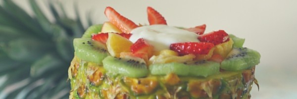 Photo: Summer Fruit Salad in a carved out pineapple bowl