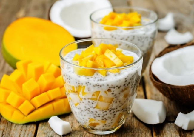 Photo of mango coconut chia pudding