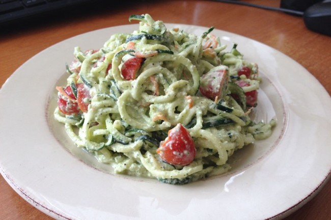 Photo: Zucchini Noodles with Herb Cream Sauce 