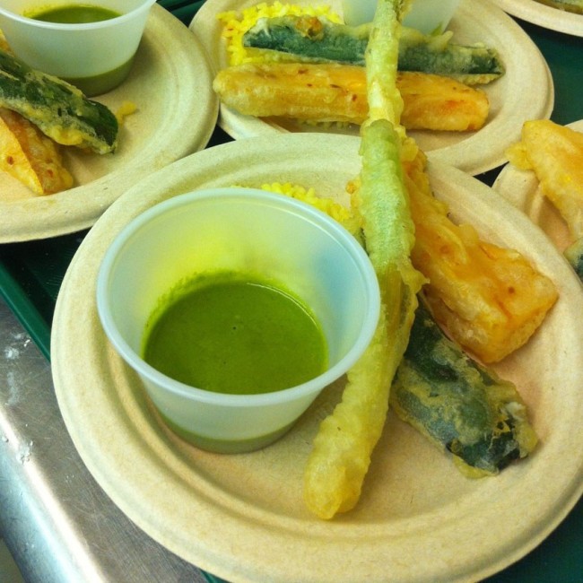 Photo: Vegetable Tempura with Cardamom Infused Dipping Sauce