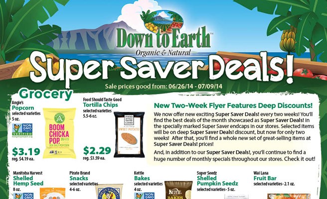 Down to Earth Super Saver Flyer