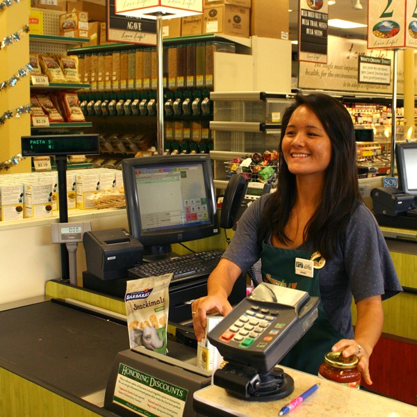 Photo: Down to Earth Checkout Clerk