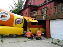 Photo: Weinermobile Crashes into Home
