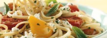 Photo: Fresh Pasta with Basil and Tomatoes