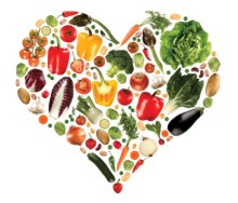 Vegetable Heart Vegetables in the Shape of a Heart