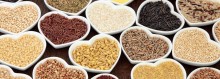 Photo: Heart-Shaped Bowls with Grains and Rice