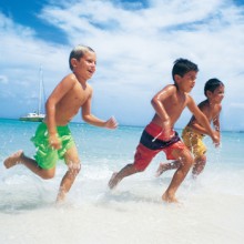 Photo: Kids Running on the Beach