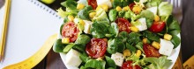 Photo: Tofu, Spinach and Tomato Salad